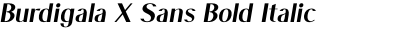 Burdigala X Sans Bold Italic